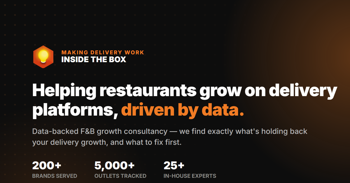 Inside The Box — Data-Backed Growth for F&B Brands on Delivery Platforms
